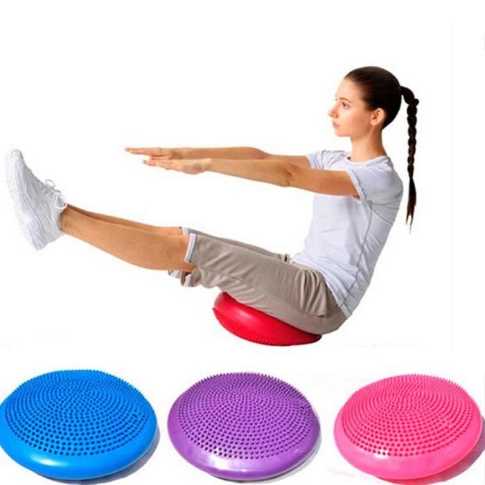 Demi balles de Yoga, Disque Gonflable d'équilibre de Yoga de Ballon d'exercice de Yoga de PVC pour Yoga - violet