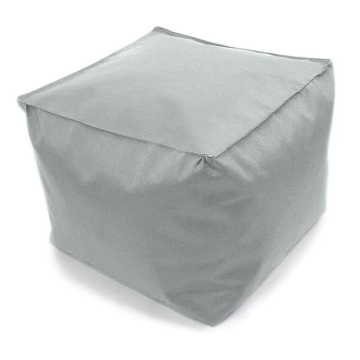Pouf CARRÉ Intérieur-Extérieur (30x30x25cm) Gris nuage