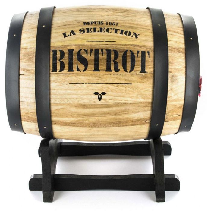 Distributeur de vin tonneau 5 litres Bistrot Noir