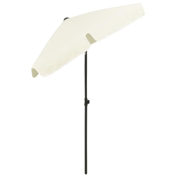 Parasol de plage Jaune sable 180x120 cm LVD