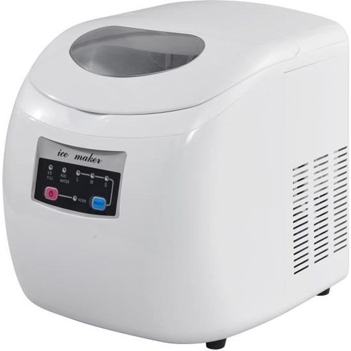 WOLTU Machine à glaçons, Machine à glace, 2.8 L, 35x28x32 cm, Blanc