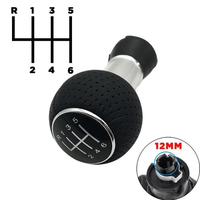 6 speed R-6 -Pommeau de levier de vitesse 12mm, pour Audi A3 A4 S4 B6 B7 Passat B5 B6 B7 CC Golf 4 5 6 7 Mk4 Polo Bora caddie coccin