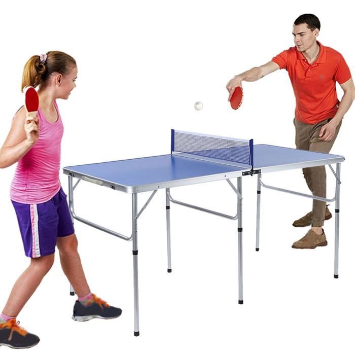 Accessoire d'intérieur durable de ping-pong réglé avec la table pliable nette de tennis de table-JIY