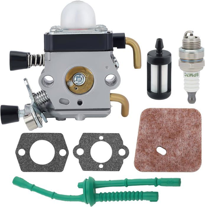 Kit Carburateur Pour Tondeuses STIHL FS55, FS38, KM55, Etc. - Inclut Bougie, Joints, Filtre