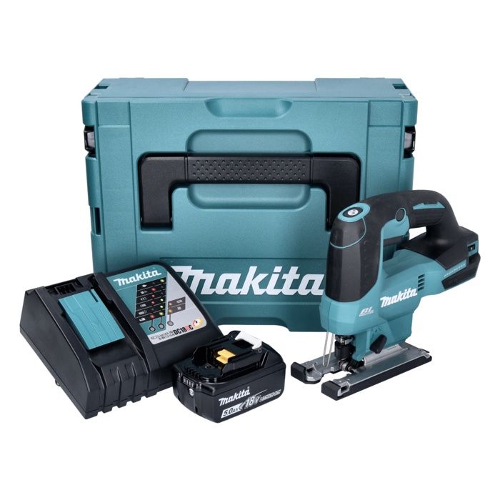 Makita DJV184RT1J Scie sauteuse sans fil 18V Brushless + 1x Batterie 5 0Ah + Chargeur + Coffret Makpac