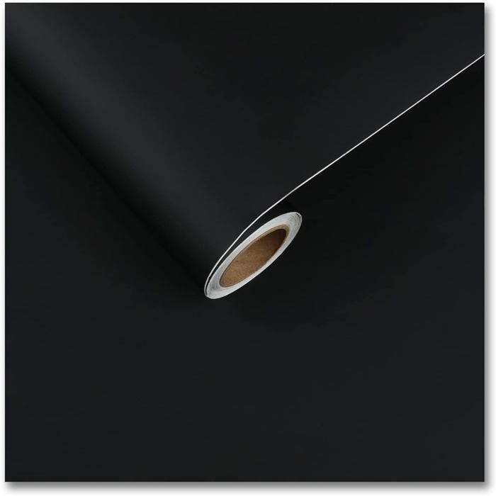 VaryFloral Papier Peint Adhesif Mural Noir Foncé Rouleau Adhesif Pour