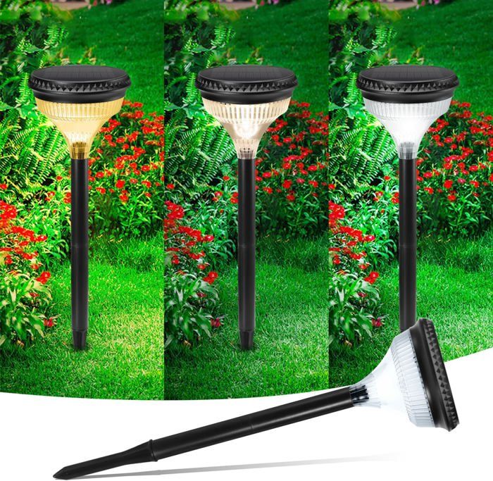 Lot 4 Lampes Solaires Jardin 1000mAh - 57cm LED Filament Blanc Chaud IP65, Auto On/Off Pour Terrasse Pelouse