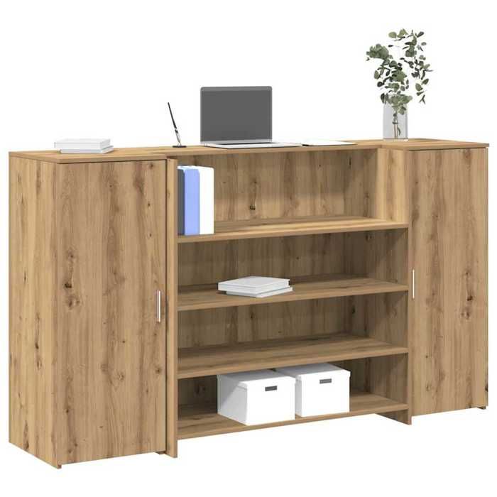 vidaXL Bureau réception chêne artisanal 180x50x1035cm bois ingénierie comptoir de réception réception de salon comptoir 3324177