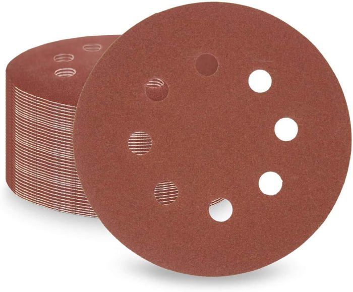 50pcs Feuilles Abrasives 1500 Grits - Disques Abrasifs De 125mm Avec 8
