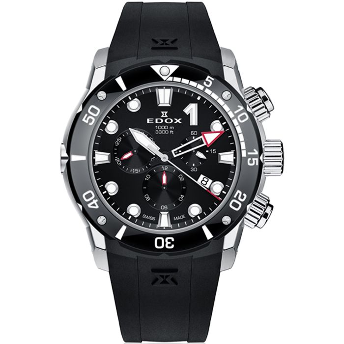 Edox 10242-TIN-NIN CO-1 Chronographe Titane Montre Homme 45mm 100ATM