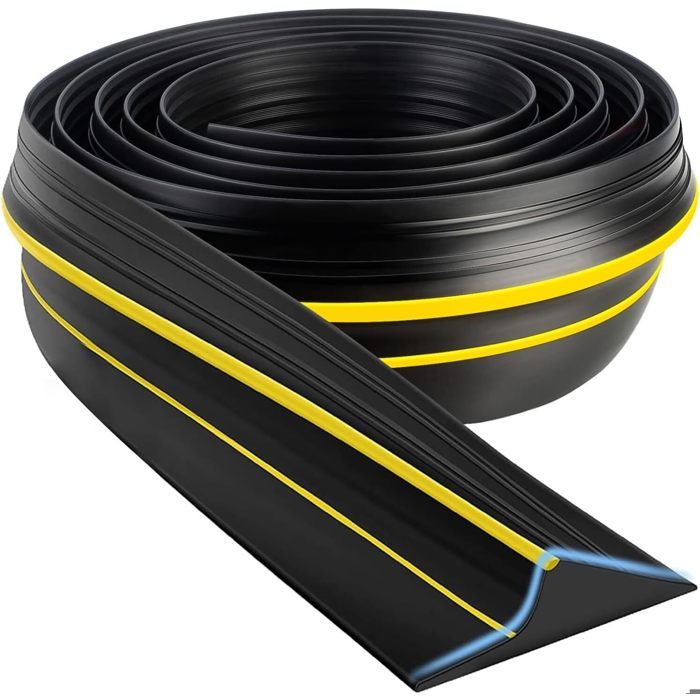 Joint de seuil pour porte de garage 3M/12MM Seuil détanchéité en caoutchouc pour les bas de porte basulante ou standard