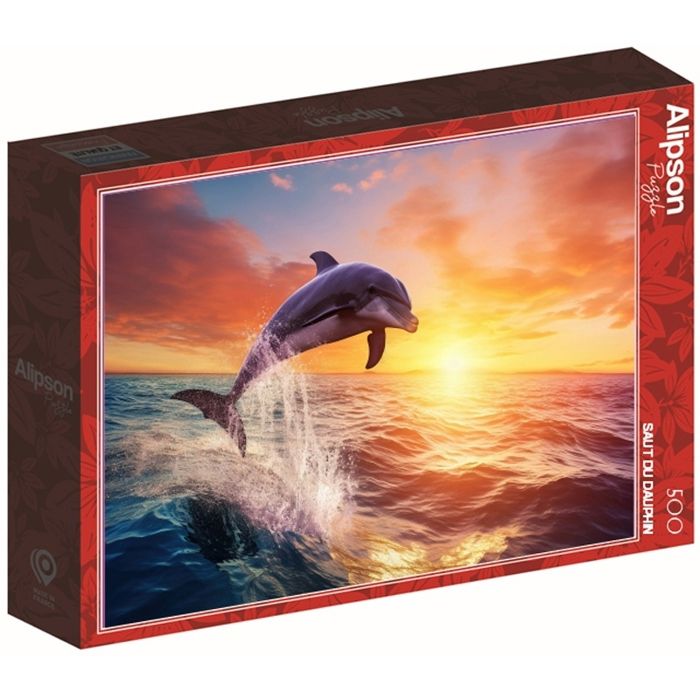 Puzzle - ALIPSON PUZZLE - Saut Du Dauphin - 500 pièces - 47 8x34 2 cm - Fabrication France