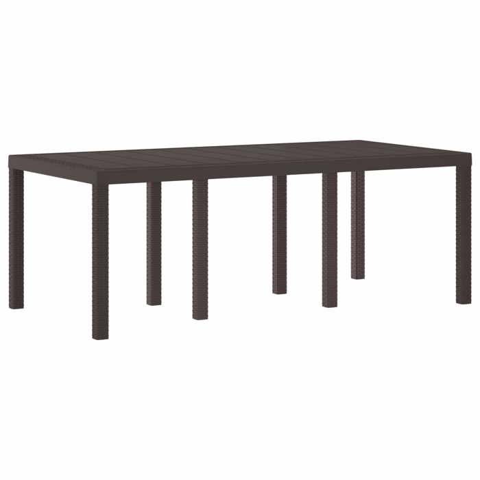 vidaXL Table de jardin 200x100x73 cm Poly Rattan - vue 2