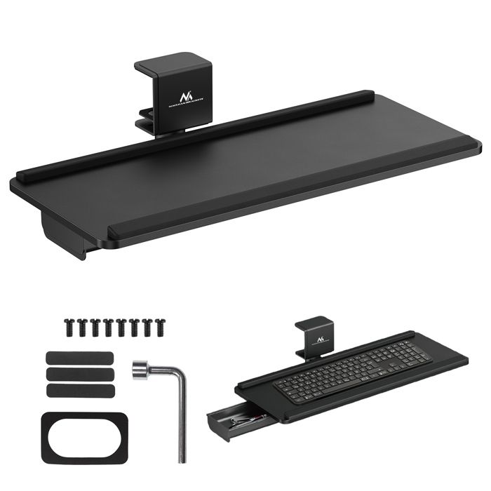 Support de clavier - MACLEAN - MC-108 B - Réglable - Charge max. 5kg - Noir
