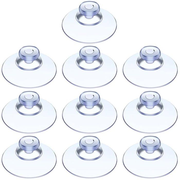 Ventouses Transparentes Forte Adhérence - Lot De 4, Diamètre 84 Mm - Pour Surfaces Lisses (Verre, Carrelage) - Hamac Chat, Plateau, Décoration
