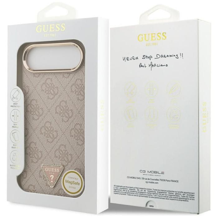 Guess 4G Triangle Logo Case with MagSafe for iPhone 17 Air 6.5 Gold GUHMP17MP4GTDGMP