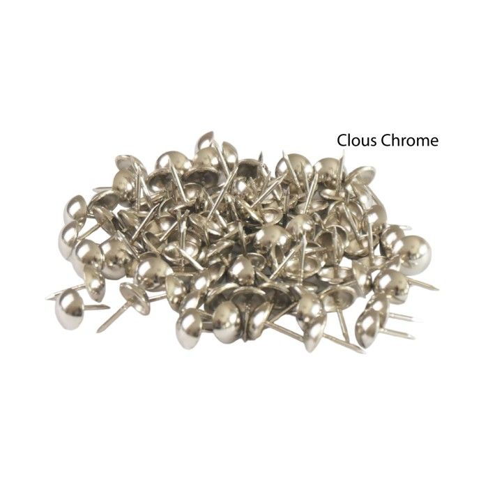 Clous Ronds dAmeublement Décoratifs - Lot de 1000 Chrome