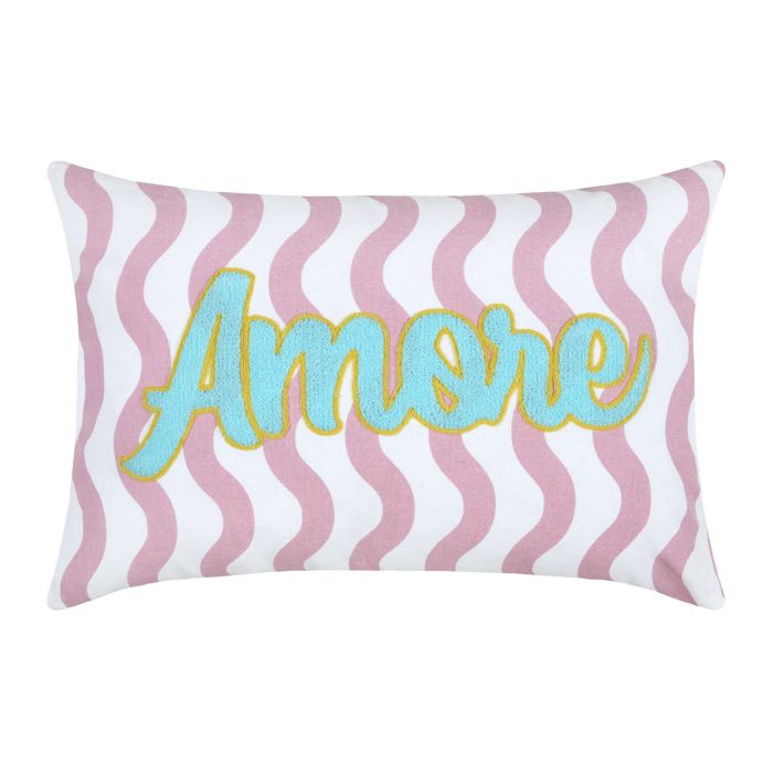 Coussin polycoton AMORE Rose 40x60 cm Coussin polycoton AMORE Rose 40x60 cm