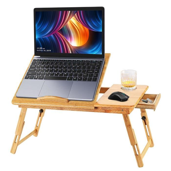 Table de Lit en Bambou Pliable et Compacte, Plateau Inclinable avec — free download