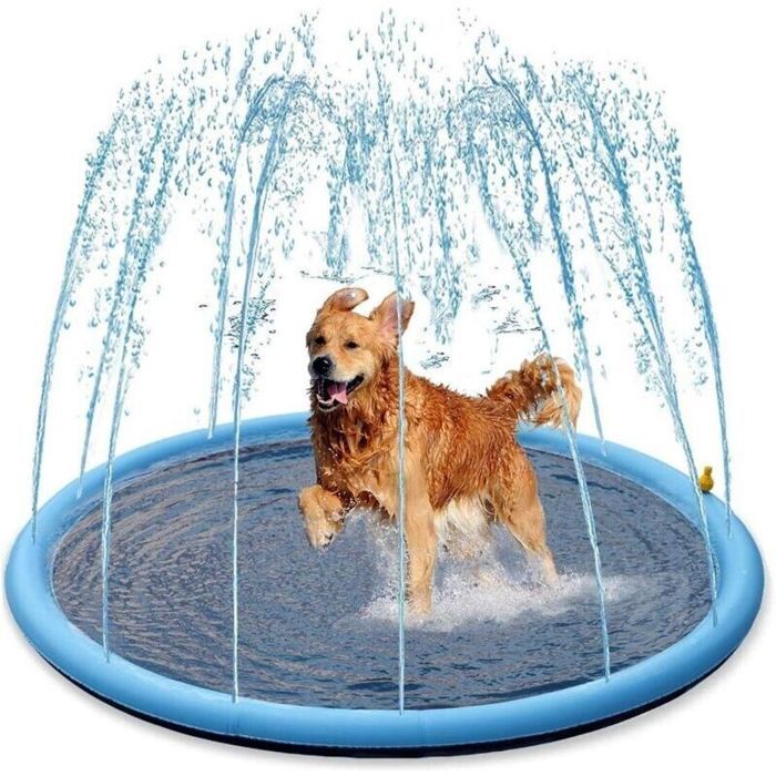 Tapis darrosage pour chiens 150 cm – Baignoire piscine enfant – PVC antidérapant sans BPA – Épaisseur 045 mm pour plus de résist