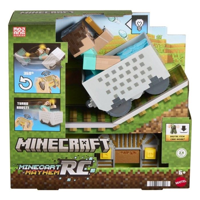 Véhicule radiocommandé - MATTEL - Steve in Minecart - Licence Minecraft - Radiocommandé - 4 x AA Véhicule radiocommandé - MATTEL - Steve in Minecart - Licence Minecraft - Radiocommandé - 4 x AA