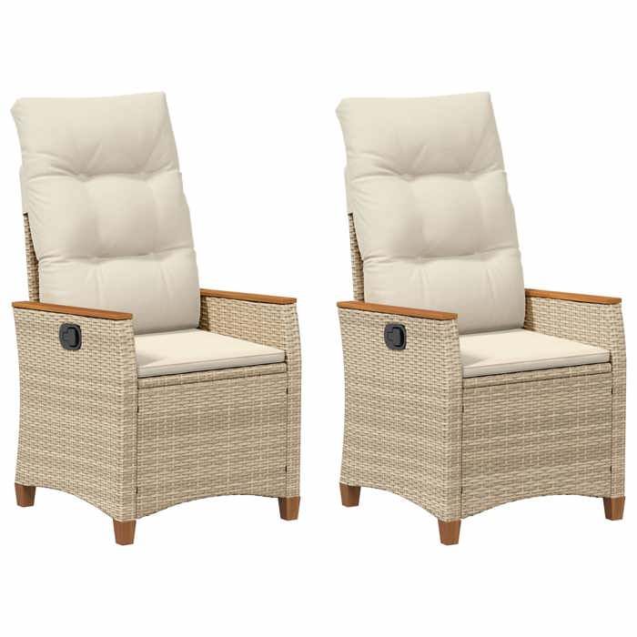 Elégance - Chic Chaise de bistrot - Chaise de jardin inclinable - Beige et crème - 64x57 5x112cm_0333617 Elégance - Chic Chaise de bistrot - Chaise de jardin inclinable - Beige et crème - 64x57 5x112cm_0333617