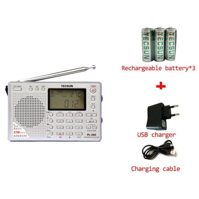 Radio Poche Numérique Retekess V111 - FM/MW/SW, Écran LCD, Réveil, DSP - Neuve