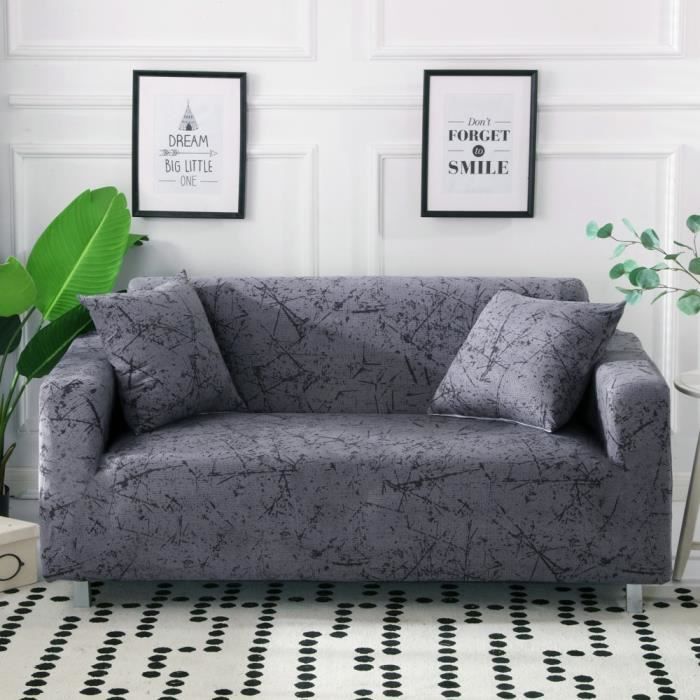 Housse De Canapé Extensible 1 Place - Tissu élastique Polyester, Antidérapante, Lavable Machine (couleur Thé Au Lait)