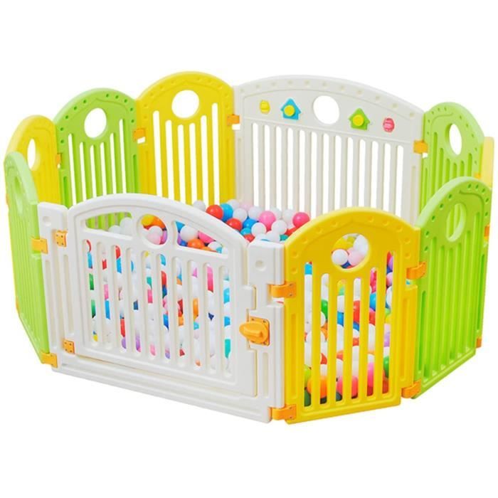 Parc Pour Bebe En Plastique Portable Centre D Activites Pliable Avec Bases Antiderapantes Parc De Securite Avec Porte Verroui A544 Cdiscount Puericulture Eveil Bebe