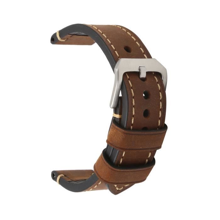 Omyzam Bracelet Montre Cuir Montre Petite Boucle En Acier Inoxydable Marron Sangle 22mm Montres Achat Vente Bracelet De Montre Soldes Sur Cdiscount Des Le 20 Janvier Cdiscount