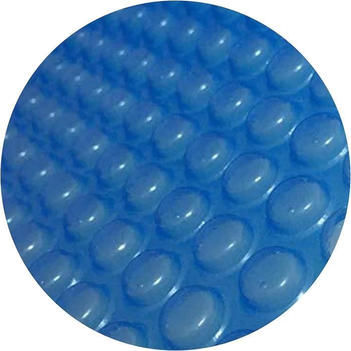 Bâche Solaire Piscine Ronde Diamètre 549 Cm - Couverture Chauffante à Bulles 115 µm Bleu
