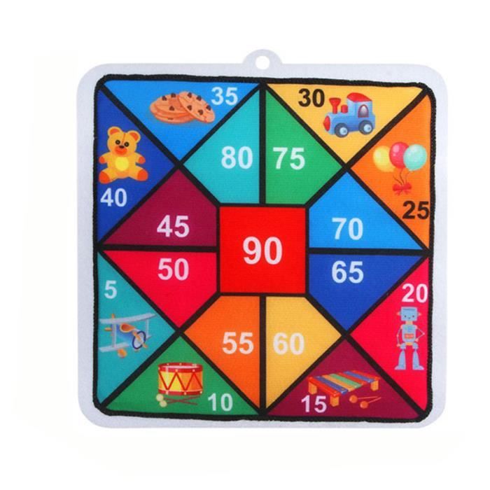 RUNMKUO Jeu De Fléchettes Pour Enfants, 66 Cm Double Face Pliable, Avec 12 Balles Collantes, 6 Fléchettes, 1 Pistolet Et 2 Crochets - Jouets Cadeaux Pour Garçons Et Filles