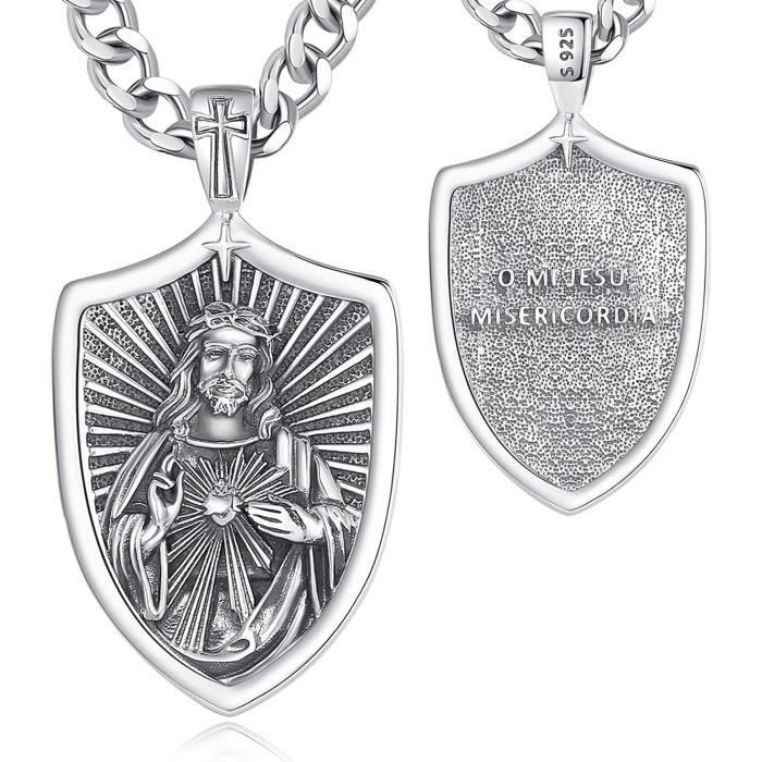 Collier Pendentif Argent Sterling 925 Saint Benoît - Grande Pièce, 81stgeneration, Neuf Avec Étiquette