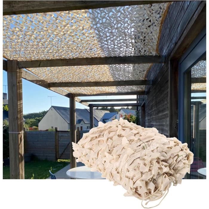 Filet De Camouflage Renforcé Blanc - Ombrage De Jardin Pergola, Militaire, Chasse, Camping, Décoration, Protection Solaire - White-6x8m(19.7*26.2ft