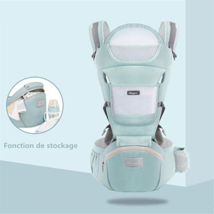 Langjing Porte Bebe Ergonomique Avec Siege Capuche Amovible Porte Bebe Physiologique Ventral Dorsal Randonnee En Coton Vert Cdiscount Puericulture Eveil Bebe
