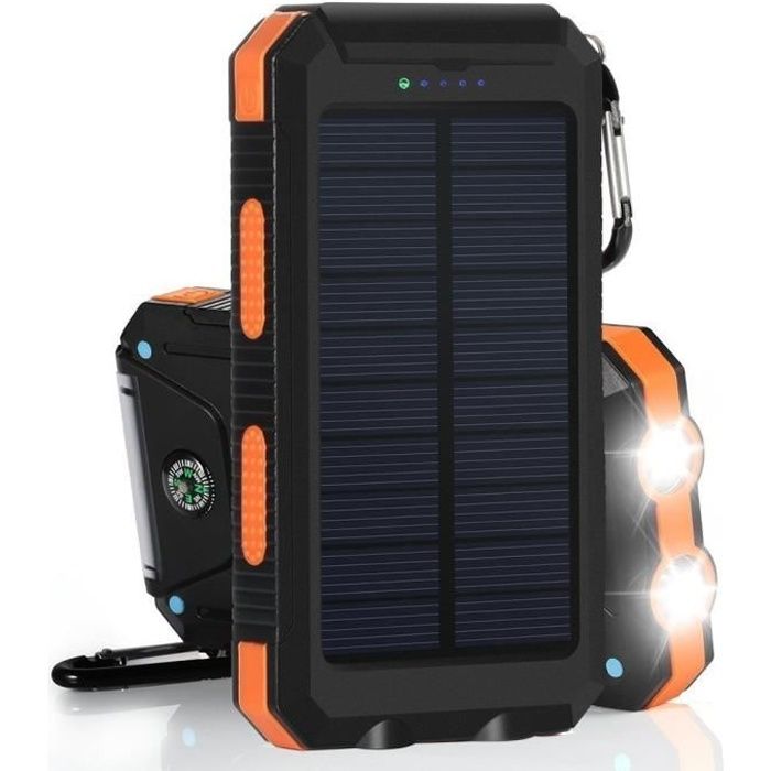 Batterie De Secours 5000mAh 2 Ports De Sortie USB 2A Format Compact Setty Noir 10383064