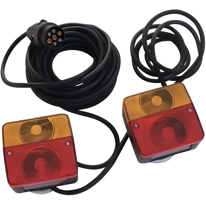 Kit faisceau prise fiche de remorque c/âble 1.5m c/âblage attelage 7pin 12V cache boule rotule Aerzetix