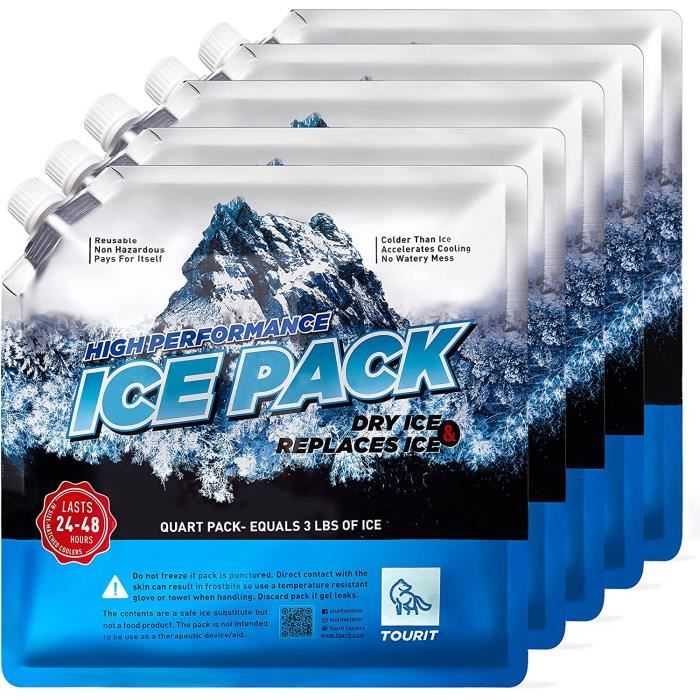 4 Pains De Glace Réutilisables Monkey Business - Style Ours Polaire - Pour Glacière & Boîte à Lunch