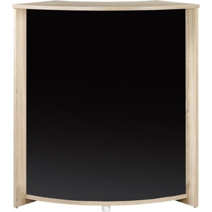 meuble comptoir meuble bar 96 cm face noire 3 niches 96,7 x 104,8 x 44,9 cm - blanc - l 96.7 x l 44.9 x h 104.8 cm