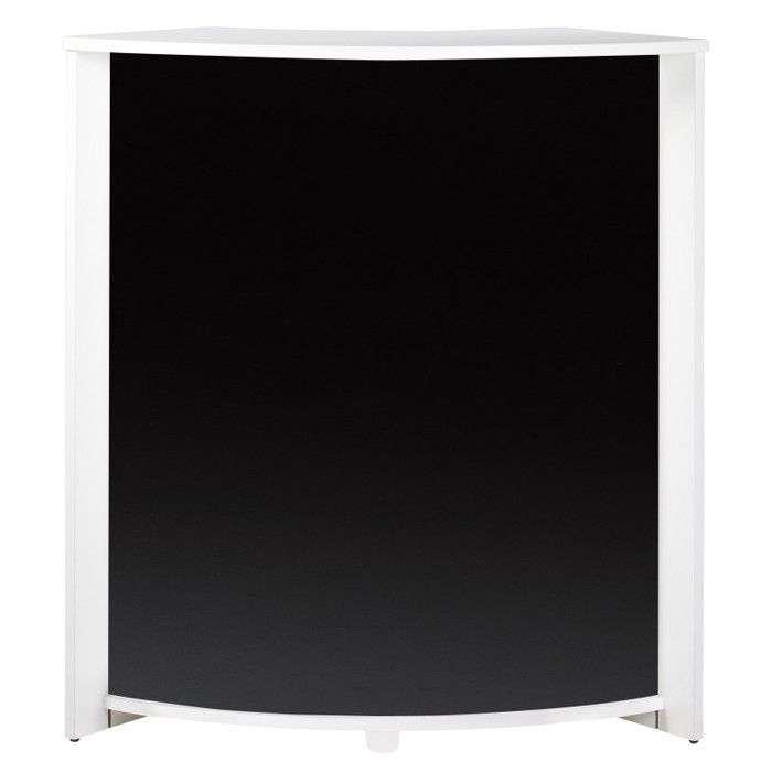 Meuble Comptoir Meuble Bar 96 cm Face Noire 3 Niches 96 7 x 104 8 x 44 9 cm - Blanc - L 96.7 x l 44.9 x H 104.8 cm