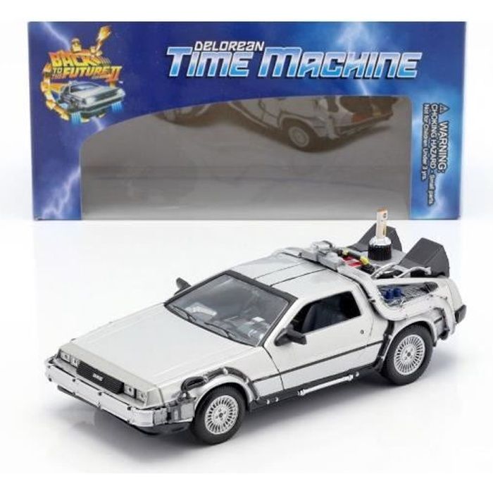 DeLorean Retour Vers Le Futur 1985 – Voiture Miniature échelle 1:24 En Alliage Moulé