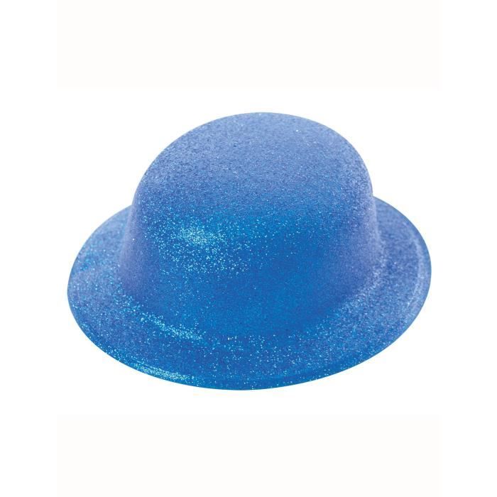 Deguisement - Panoplie - Chapeau melon pailletté bleu adulte - 233509