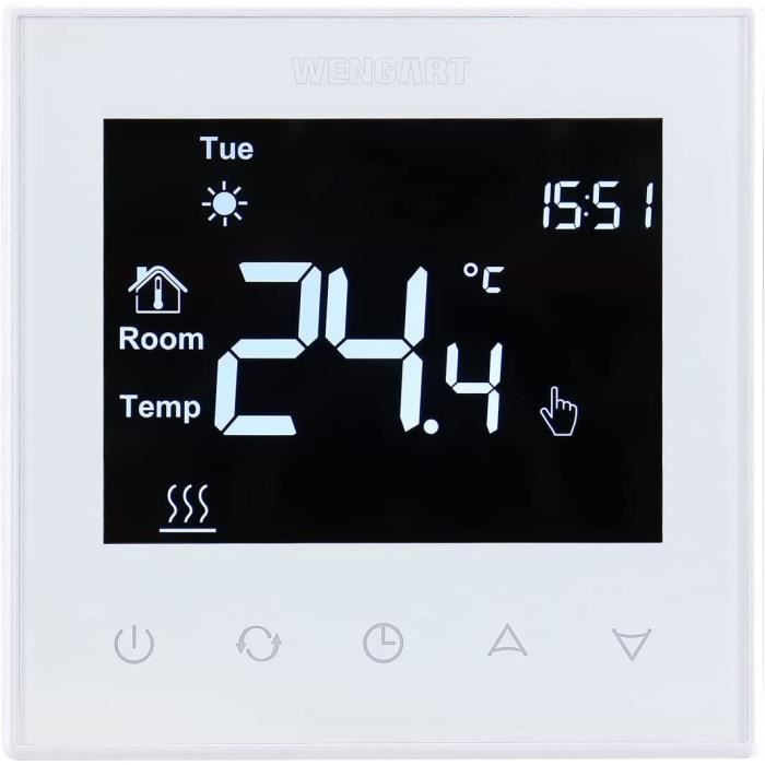 Wengart Thermostat WG603B, Programmable AC230V Max16A Touchscreen LCD - View #12