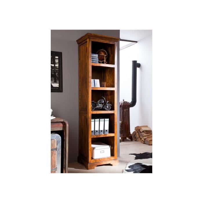 Étagère Mid-Century en bois d'Acacia avec 2 portes