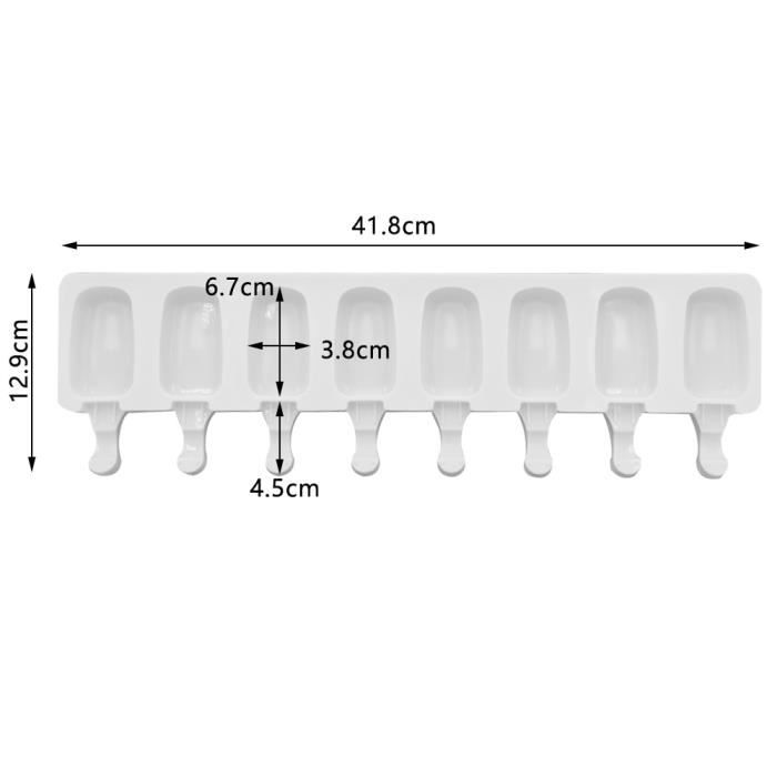 Moule À Glace En Silicone ,2 Pièces Moule À Crème Glacée Popsicle