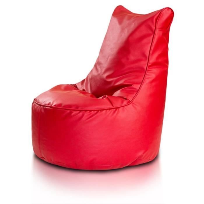 fauteuil assise poire seat l cuir écologique rouge
