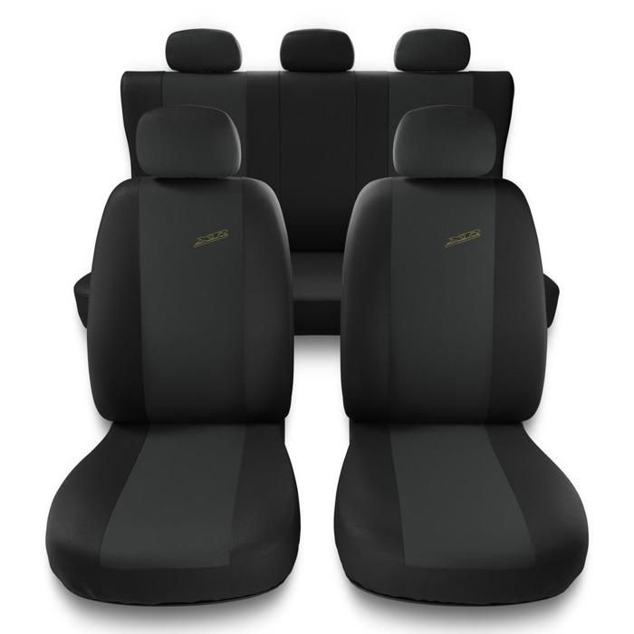 Mossa Housses de siège adaptées pour Renault Clio II, III, IV, V (1998- ) - Housse Siege Voiture universelles - Couverture Siege - X.R-BL