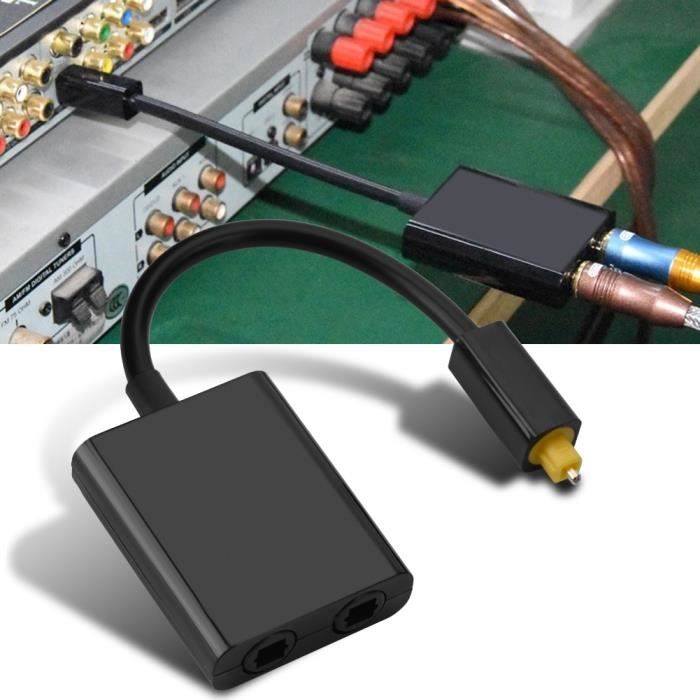 Adaptateur Séparateur Audio Optique Toslink Numérique à Deux Ports 1 en 2 sur Blanc - Connectique Audio / Vidéo | fnac Belgique