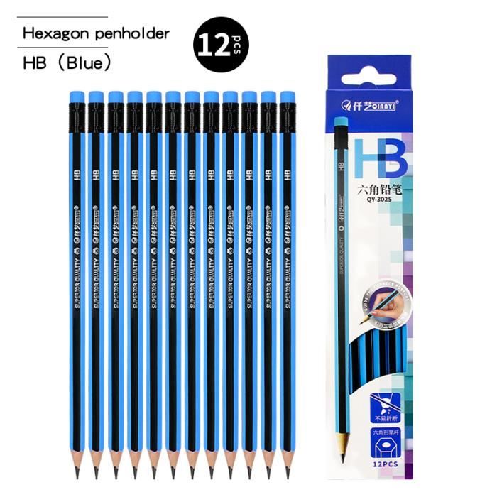 Lot 10 Mini Crayons Bois Avec Gomme HB - Crayons École Papeterie Dessin