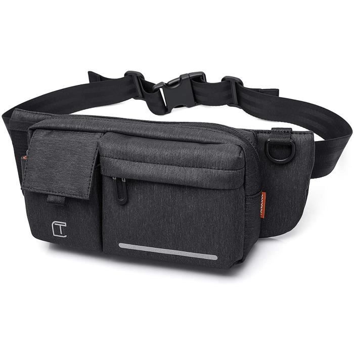 Sac Banane Sport Réglable Brun – Ceinture Running Homme Femme, Poche Anti-Vol, Grande Capacité Téléphone 6.5", Cyclisme Randonnée Voyage